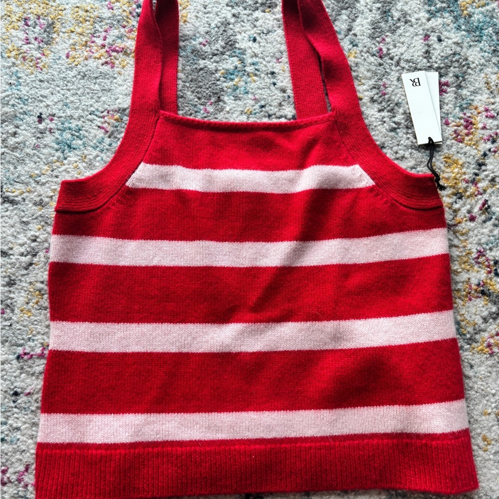 Red and Pink Striped Tank Top NWT